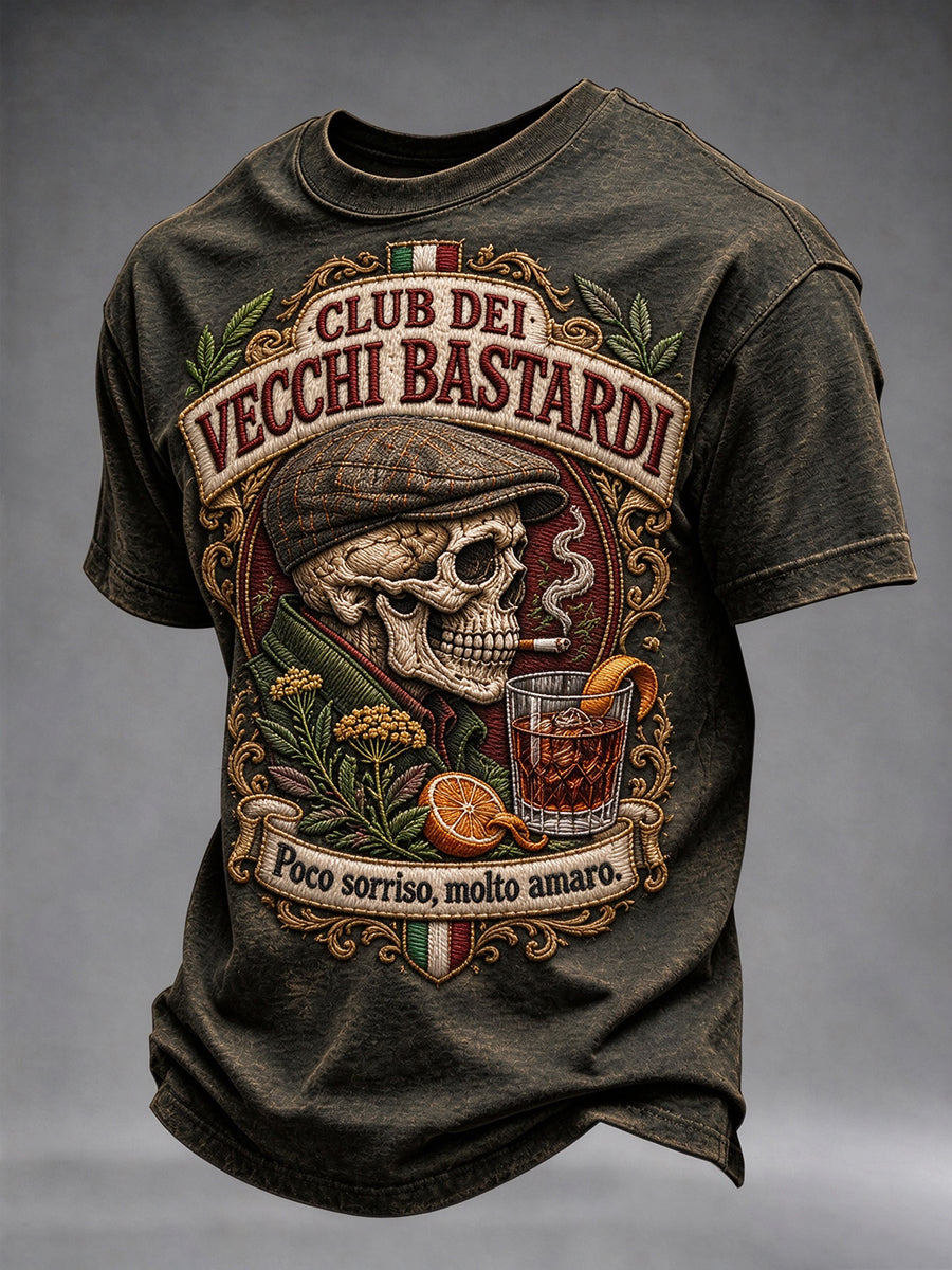 T-shirt casual da uomo con stampa di uno slogan divertente