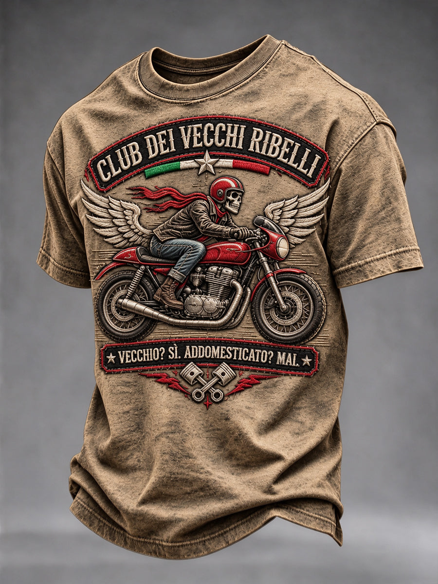 T-shirt casual da uomo con stampa di uno slogan divertente