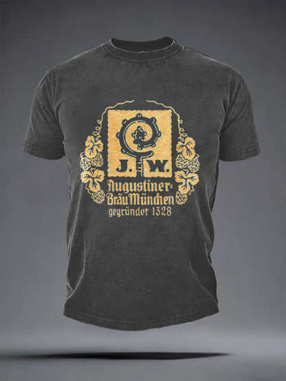 Herren-T-Shirt mit kurzen Ärmeln Bier liebhaber