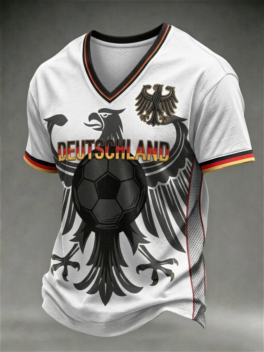 Herren-T-Shirt mit deutschem Fußball-Liebhaber-Print