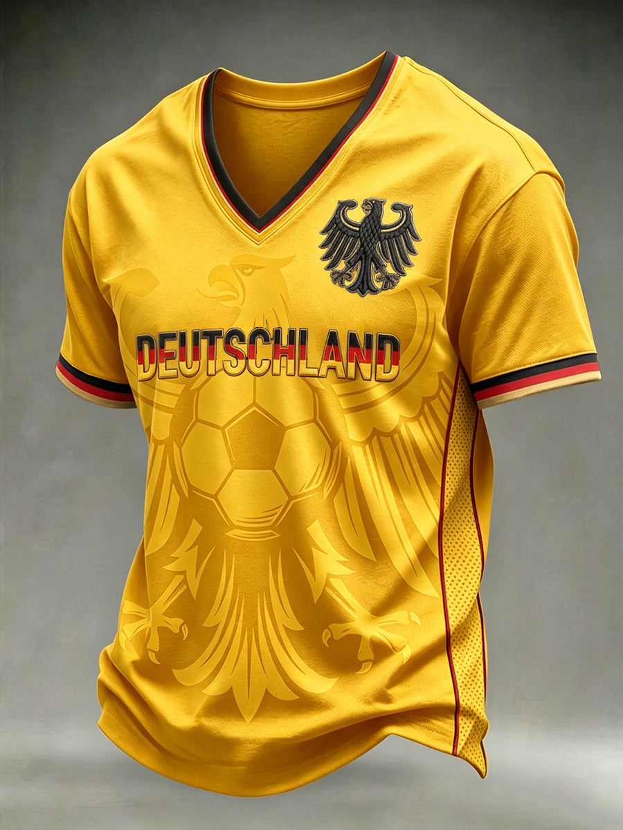 Herren-T-Shirt mit deutschem Fußball-Liebhaber-Print
