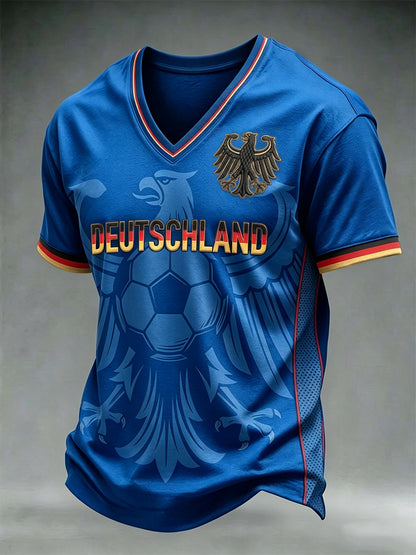 Herren-T-Shirt mit deutschem Fußball-Liebhaber-Print