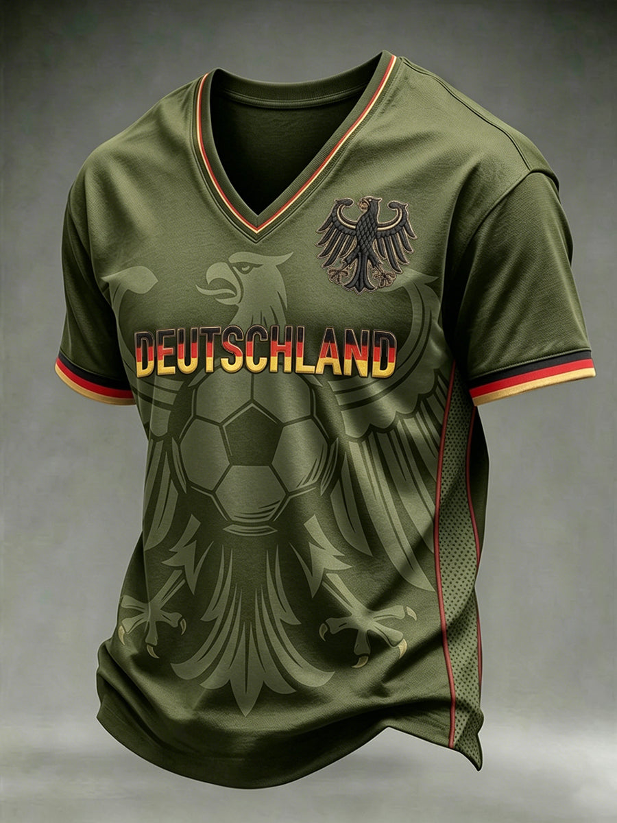 Herren-T-Shirt mit deutschem Fußball-Liebhaber-Print
