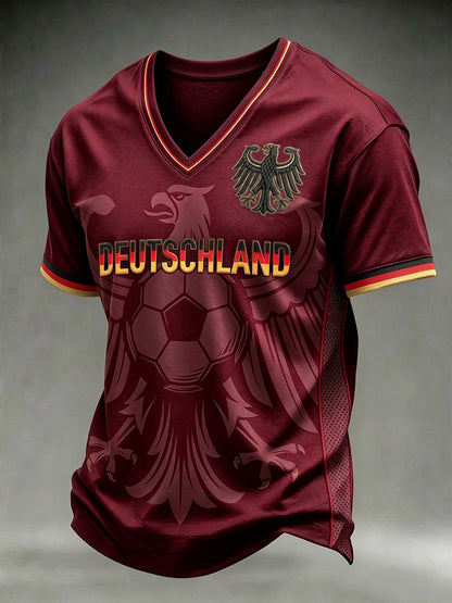 Herren-T-Shirt mit deutschem Fußball-Liebhaber-Print