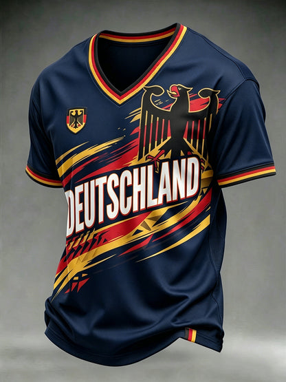 Herren-T-Shirt mit deutschem Fußball-Liebhaber-Print