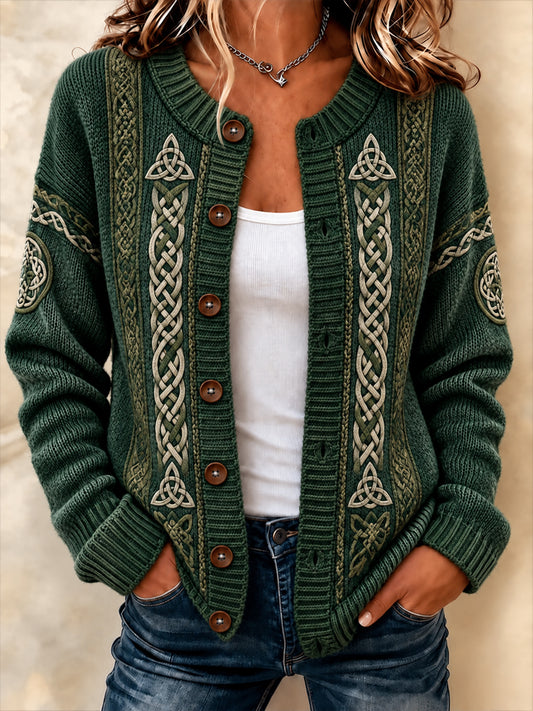 Damen Mantel im keltischen Stil Cardigan-Stil