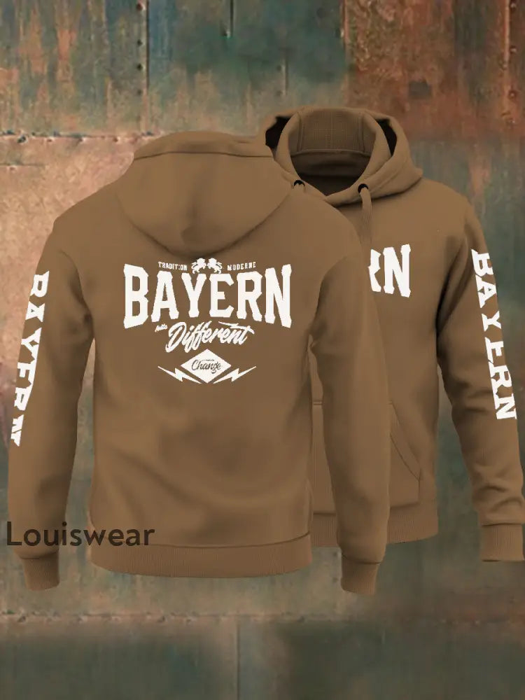 Bayern Hoodie für Herren Khaki / S Sweatshirt