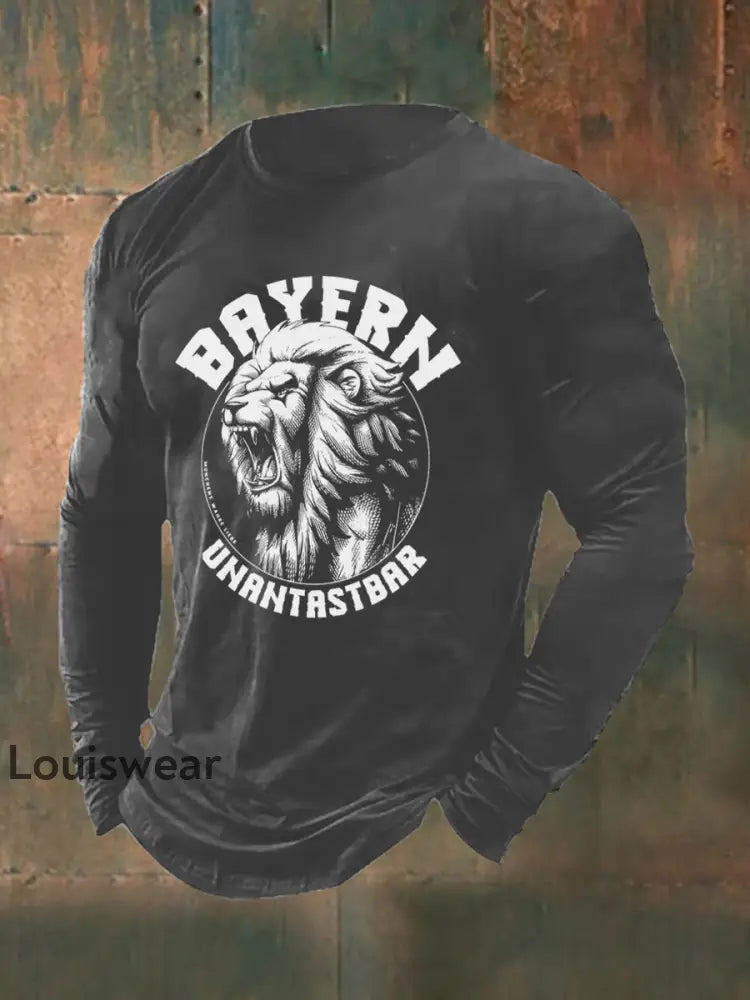Bayern-Langarm-T-Shirt für Herren Grau / S T-Shirt