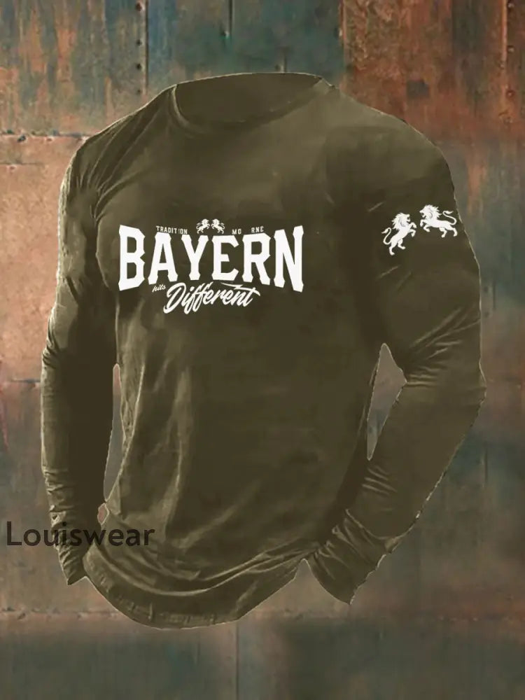 Bayern-Langarm-T-Shirt für Herren Grün / S