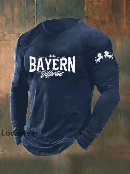Bayern-Langarm-T-Shirt für Herren Marineblau / S