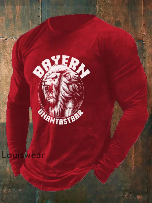 Bayern-Langarm-T-Shirt für Herren Rot / S T-Shirt