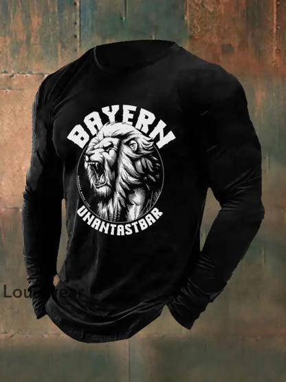 Bayern-Langarm-T-Shirt für Herren Schwarz / S T-Shirt