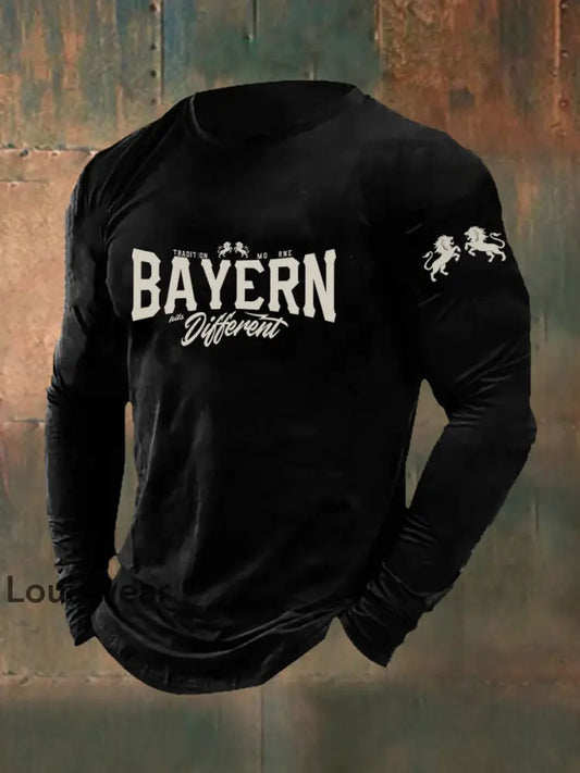 Bayern-Langarm-T-Shirt für Herren Schwarz / S