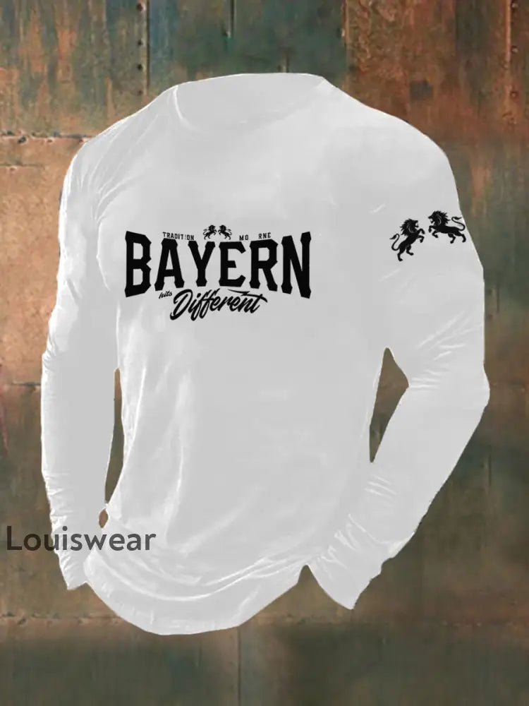 Bayern-Langarm-T-Shirt für Herren Weiß / S