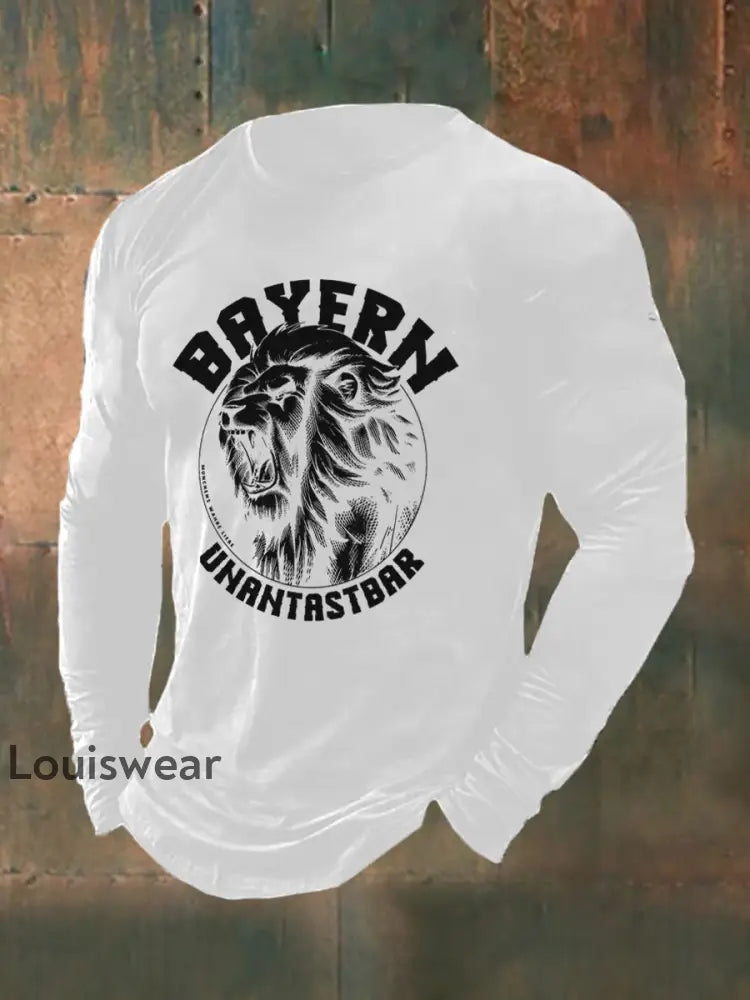 Bayern-Langarm-T-Shirt für Herren Weiß / S T-Shirt