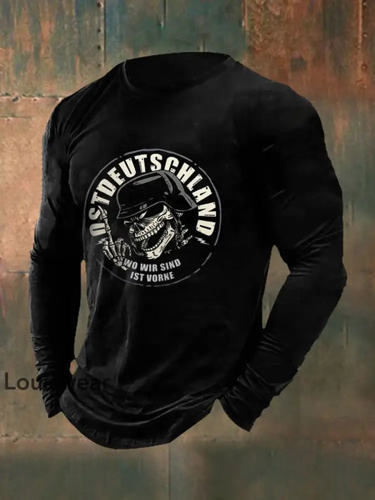 Bedrucktes Kurzarm-T-Shirt für Männer in Ost deutschland Schwarz / S