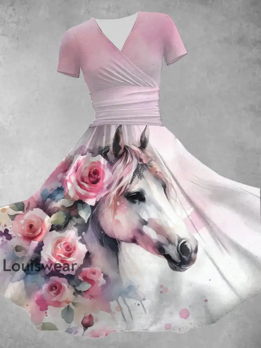 Damen Derby Day Bedrucktes Freizeit kleid als bild / S
