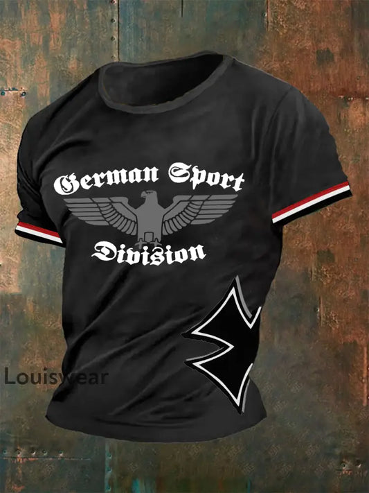 Deutsches Sport Division T-Shirt für Männer Schwarz / S