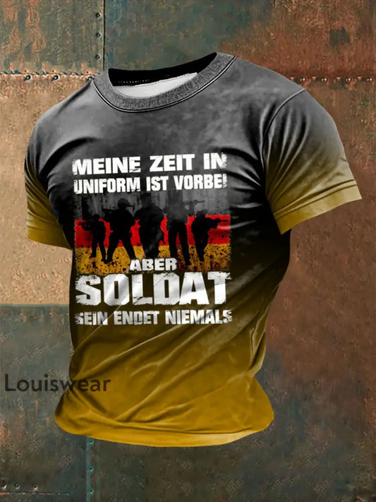 Deutschland bedrucktes Kurzarm-T-Shirt für Männer als bild / S