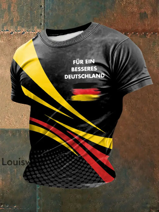 Deutschland bedrucktes Kurzarm-T-Shirt für Männer als bild / S