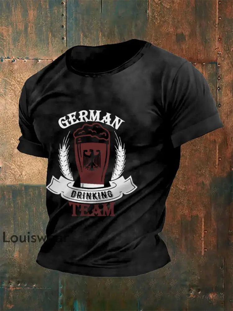 Deutschland bedrucktes Kurzarm-T-Shirt für Männer Schwarz / 2XL