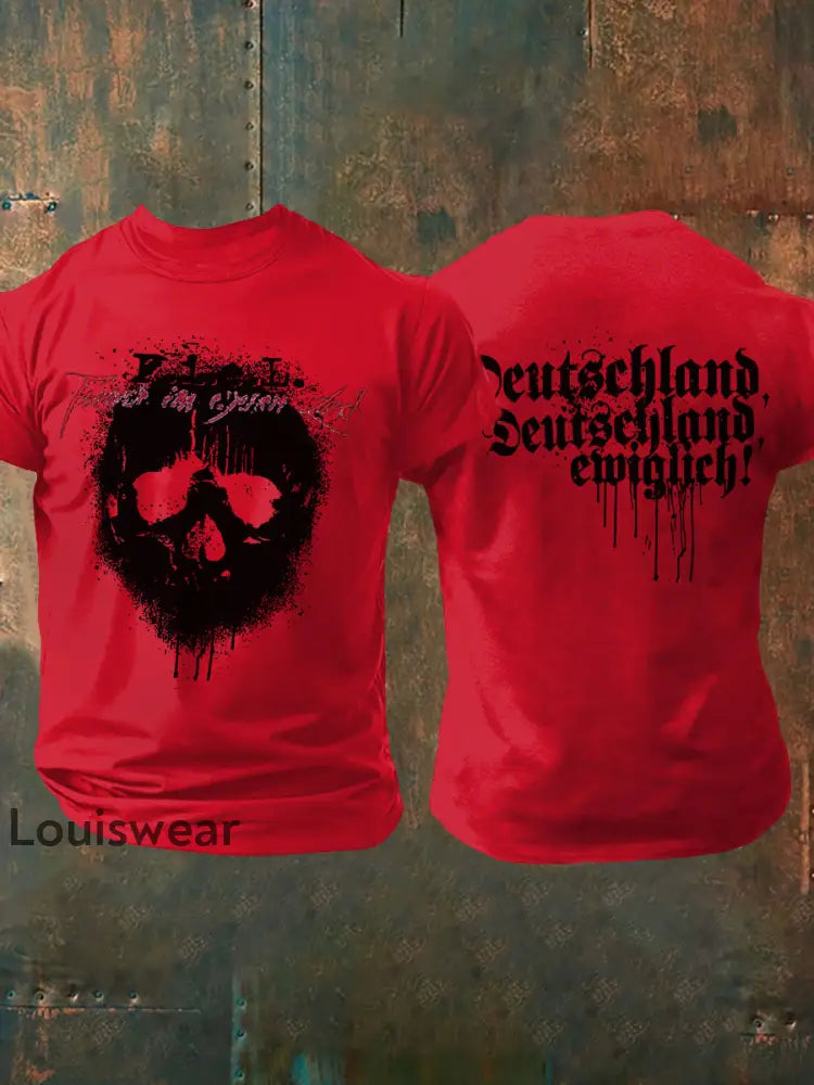 Deutschland T-Shirt für Männer Reines Rot / S