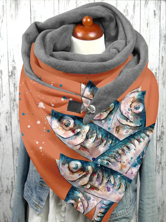 Fischschal und Schal Colorful / Einheitsgröße Schal