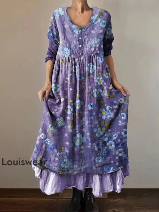 Frauen Lila Vergessen Sie kein Alzheimer-Bewusstseins kleid zu drucken Lila / S