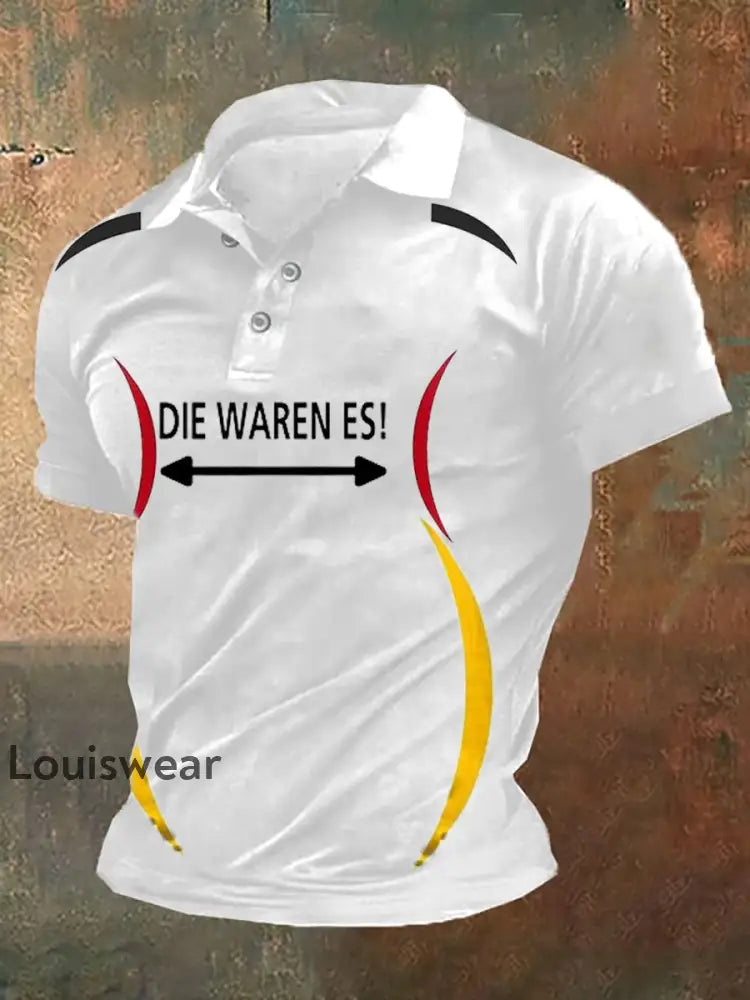 Gedrucktes Polo-Shirt für Männer die Waren waren Weiß / S