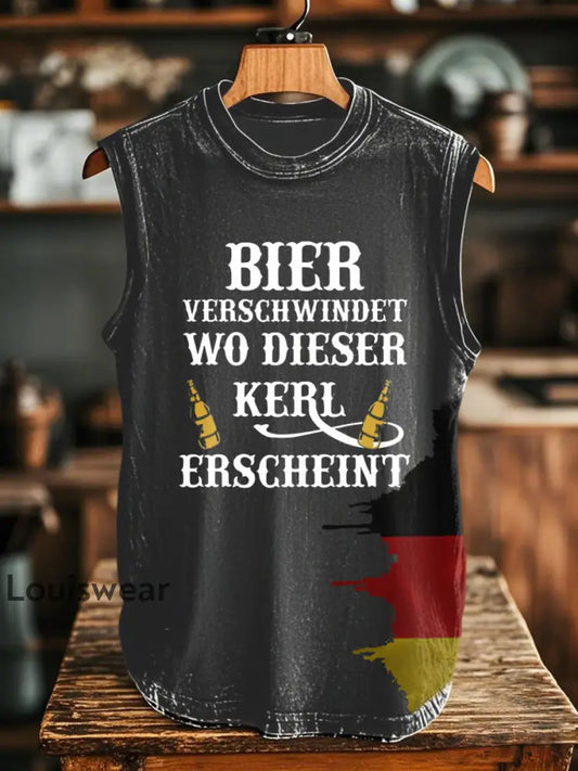Herren Bier versch windet wo dieser kerl erscheint Bedruckte Weste Dunkelgrau / S