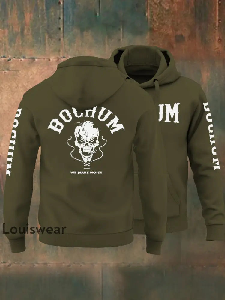 Herren Bochum Wir machen Lärm Hoodie Armee grün / S Sweatshirt