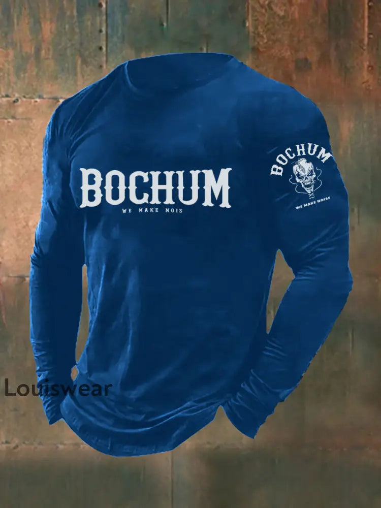 Herren Bochum Wir machen Lärm Langarm T-Shirt Blau / S