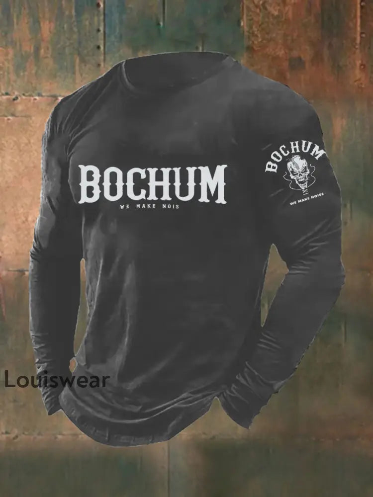 Herren Bochum Wir machen Lärm Langarm T-Shirt Grau / S