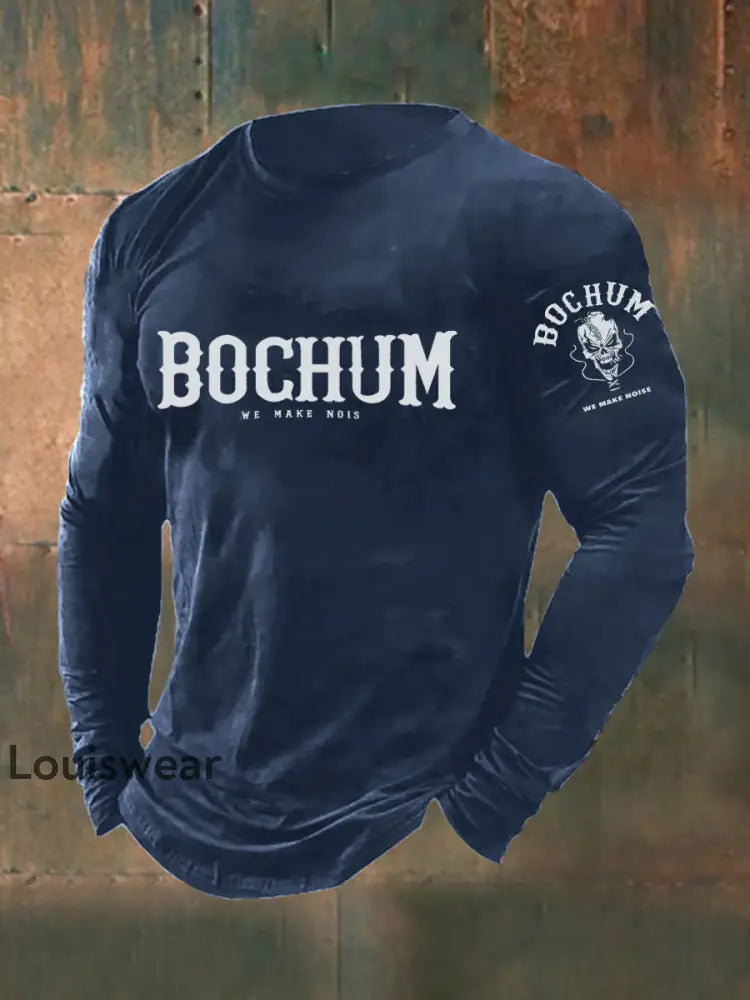 Herren Bochum Wir machen Lärm Langarm T-Shirt Marineblau / S