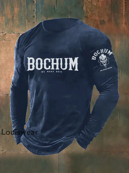 Herren Bochum Wir machen Lärm Langarm T-Shirt Marineblau / S