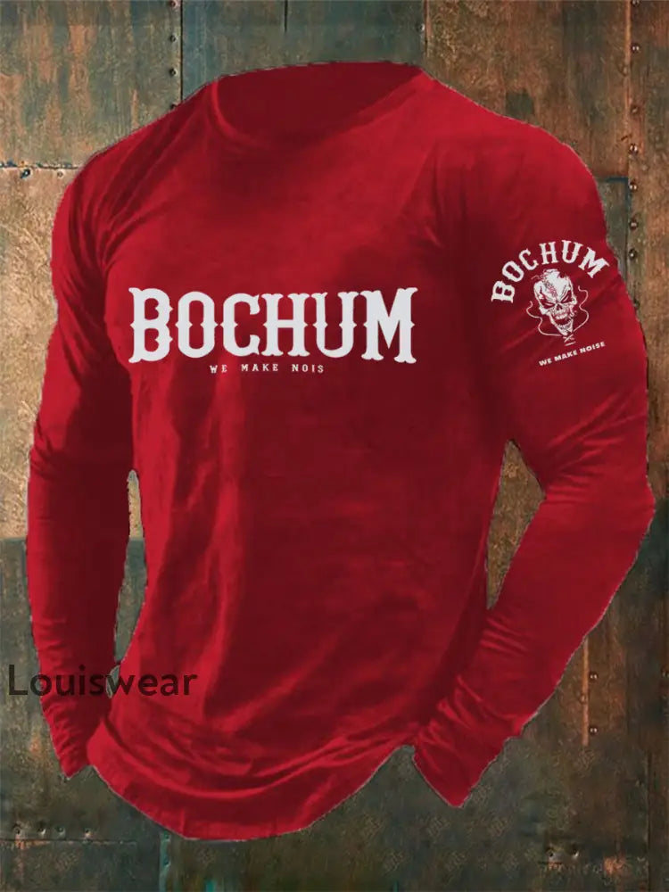 Herren Bochum Wir machen Lärm Langarm T-Shirt Rot / S