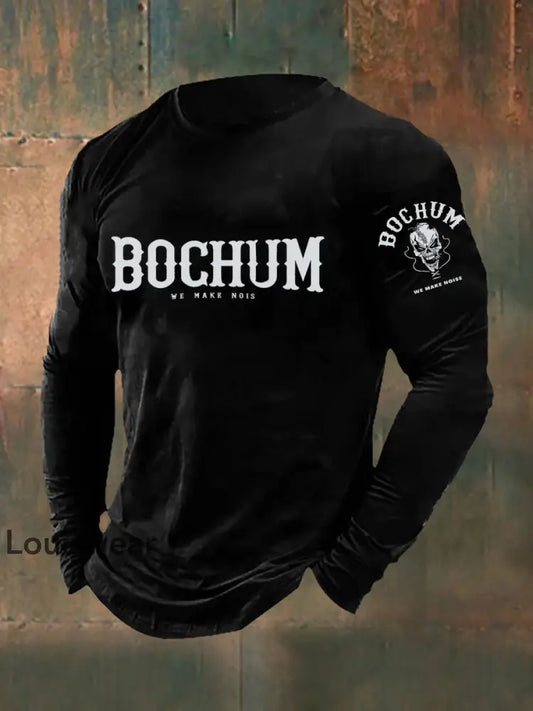 Herren Bochum Wir machen Lärm Langarm T-Shirt Schwarz / S