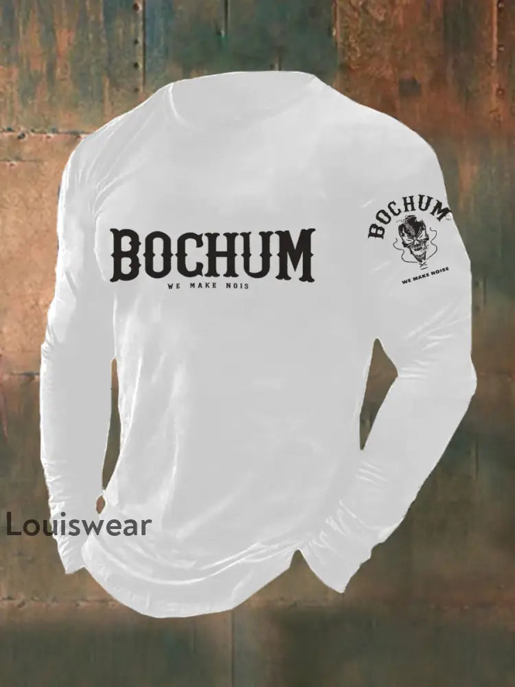 Herren Bochum Wir machen Lärm Langarm T-Shirt Weiß / S