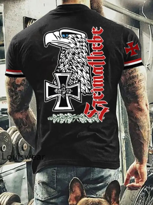 Herren Deutschland bedrucktes lässiges T-Shirt A / S