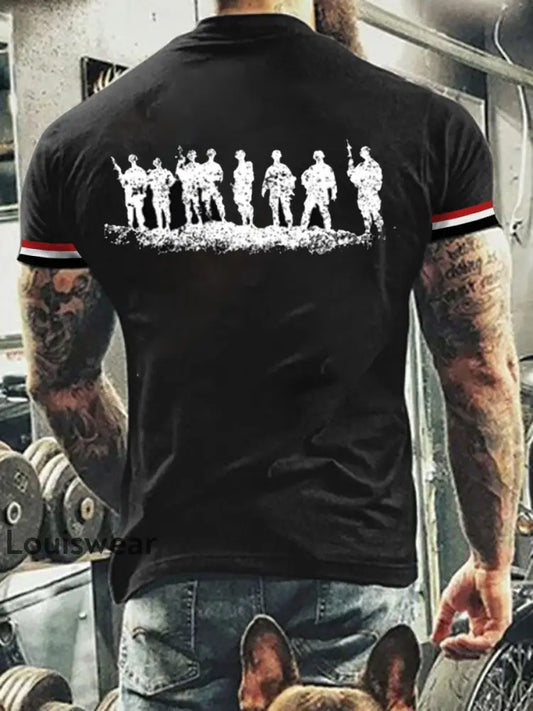 Herren Deutschland bedrucktes lässiges T-Shirt A / S