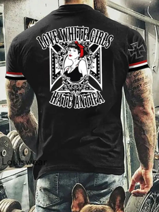 Herren Deutschland bedrucktes lässiges T-Shirt A / S