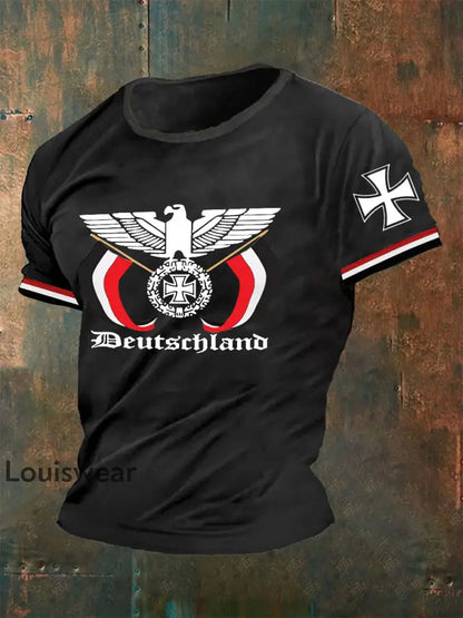 Herren Deutschland Reichs adler Ewige Treue T-Shirt Schwarz / S