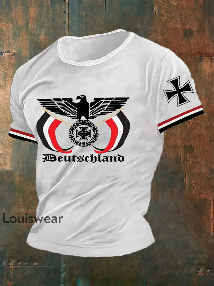 Herren Deutschland Reichs adler Ewige Treue T-Shirt Weiß / S
