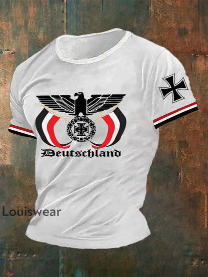Herren Deutschland Reichs adler Ewige Treue T-Shirt Weiß / S