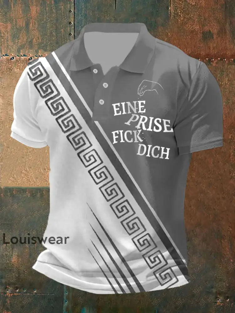 Herren Ein Prise Fick Dich Kurzarm-Polos hirt Grau / S