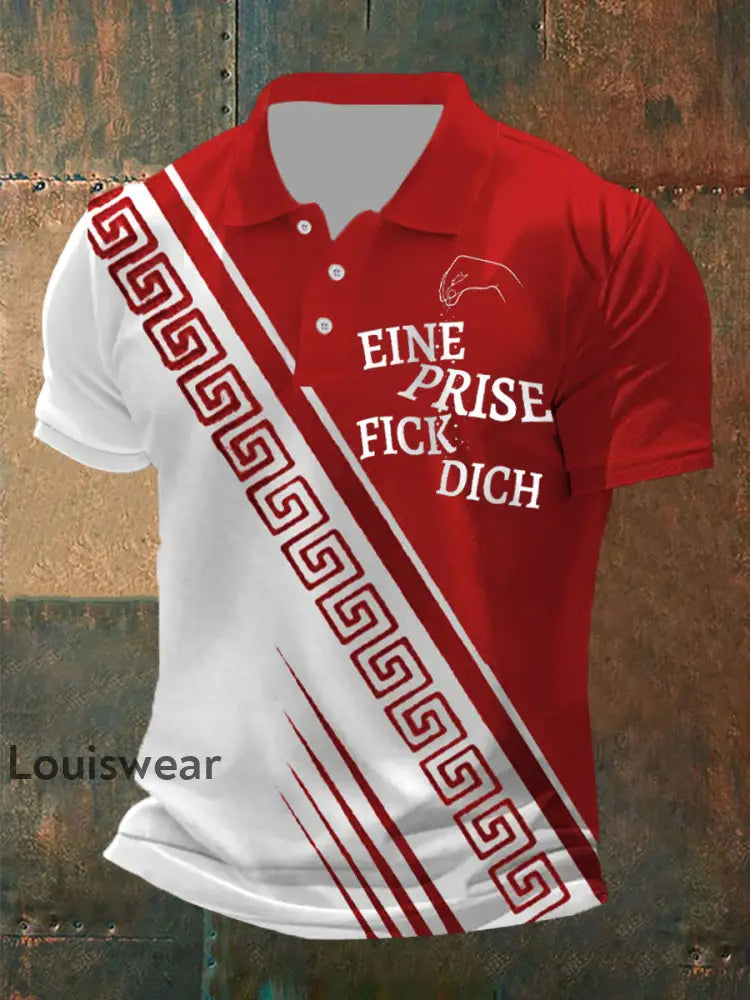 Herren Ein Prise Fick Dich Kurzarm-Polos hirt Rot / S