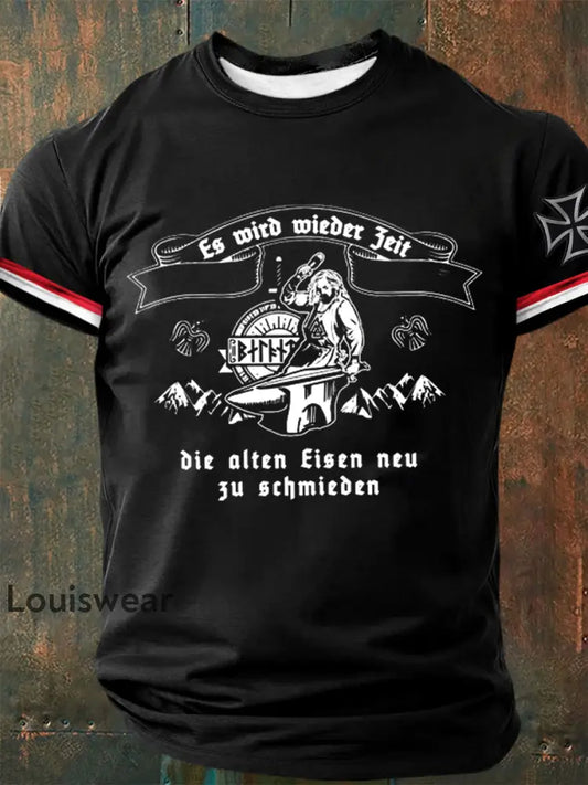 Herren Es wird Zeit die alten Geister zu rufen! Bedrucktes Kurzarm-T-Shirt Schwarz / S