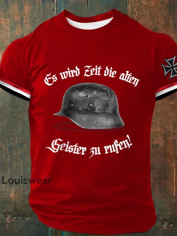 Herren Es wird Zeit die alten Geister zu rufen! Bedrucktes T-Shirt Rot / S