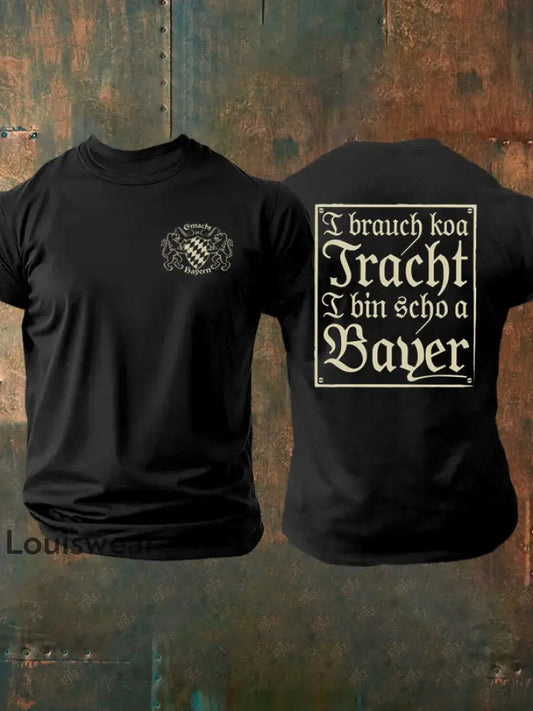 Herren I brach koa Tracht i bin scho ein Bayer T-Shirt Schwarz / S