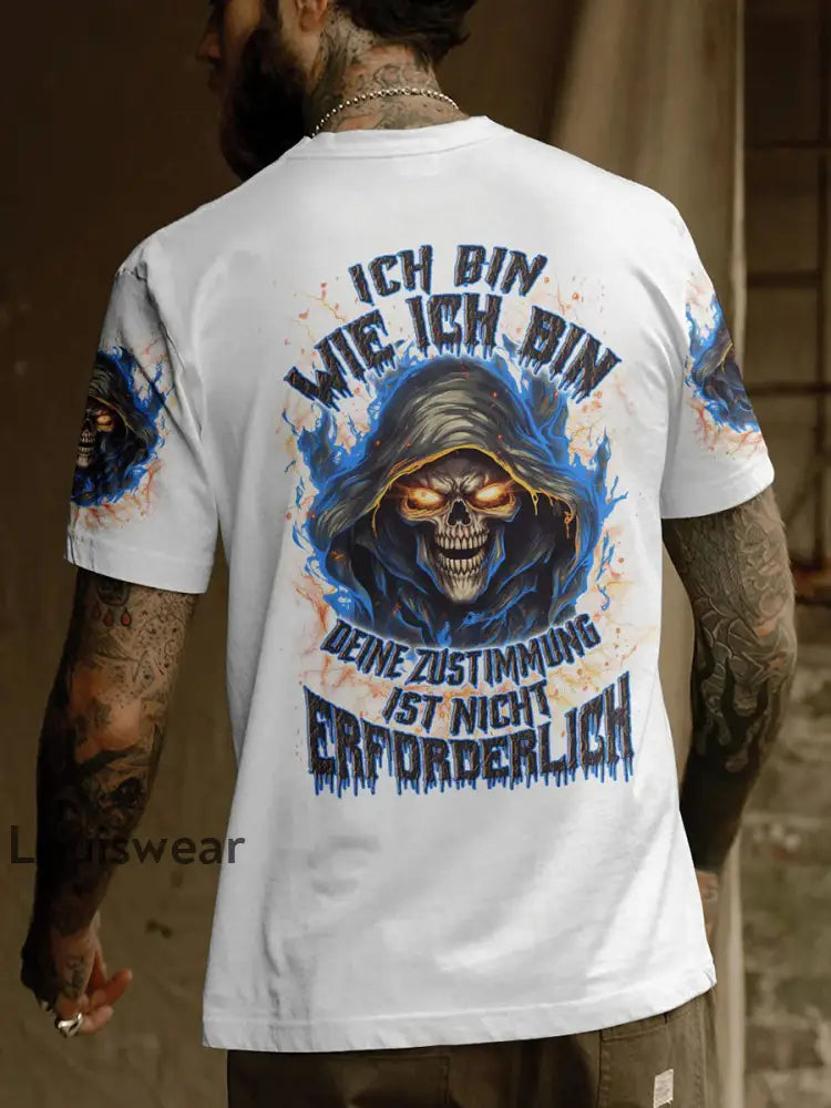 Herren ICH BIN WIE ICH BIN VOLLSTÄNDIGER DRUCK Bedrucktes T-Shirt